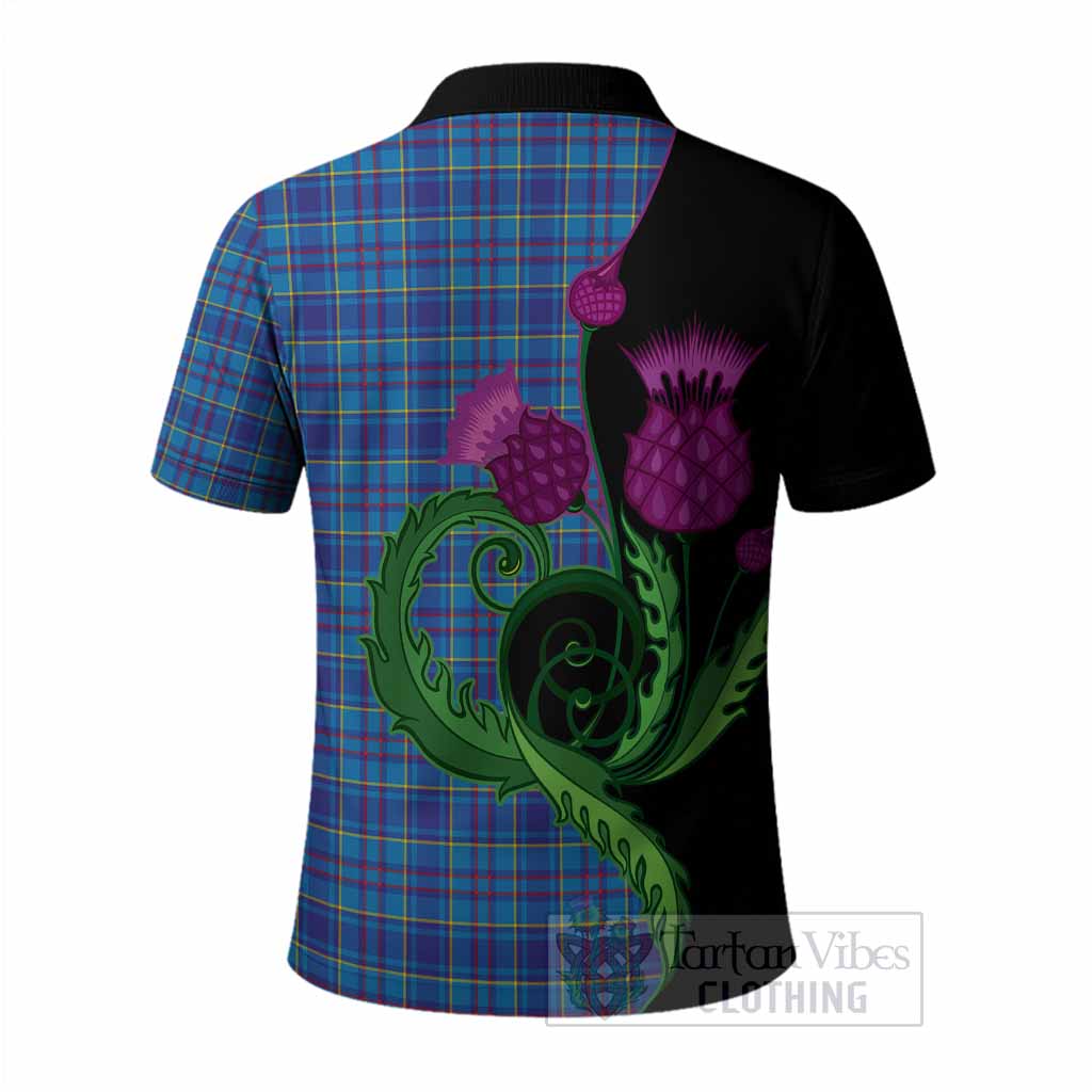 Mercer Tartan Polo Shirt Traditional Scottish Thistle