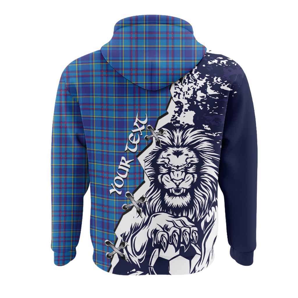 Mercer Tartan Scottish Hoodie Angry Lion With Soccer Ball Style
