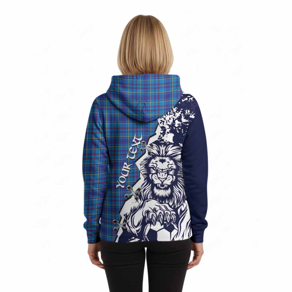 Mercer Tartan Scottish Hoodie Angry Lion With Soccer Ball Style