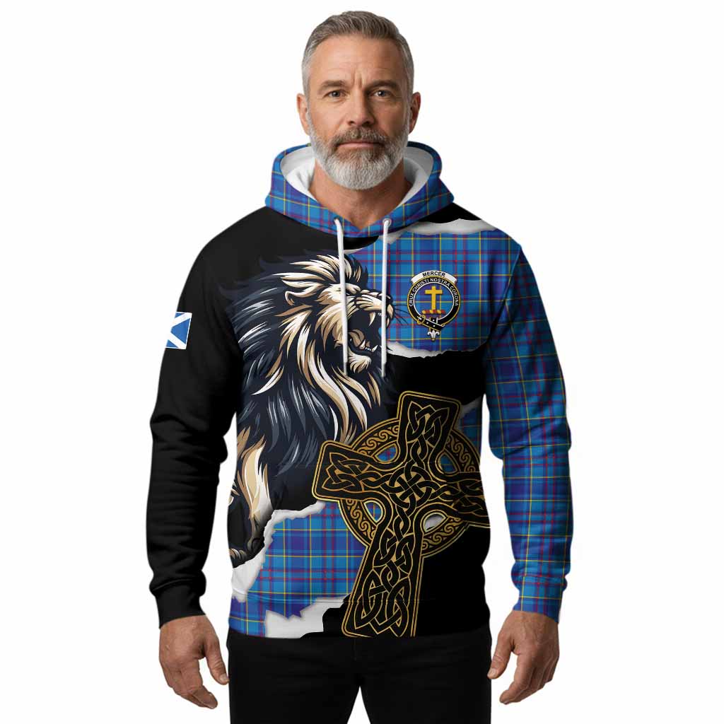 Mercer Tartan Scottish Hoodie Lion Celtic Heritage