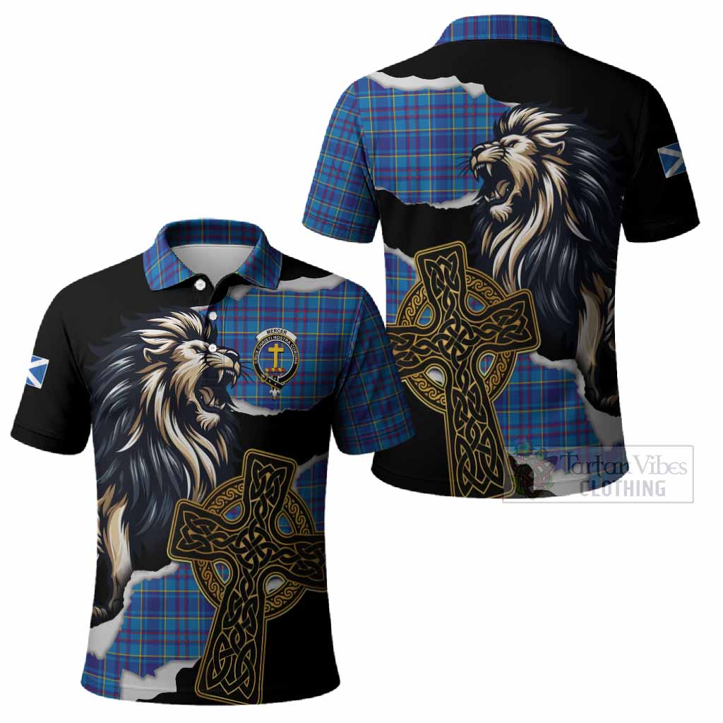 Mercer Tartan Scottish Polo Shirt Lion Celtic Heritage