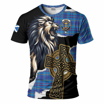 Mercer Tartan Scottish T-Shirt Lion Celtic Heritage