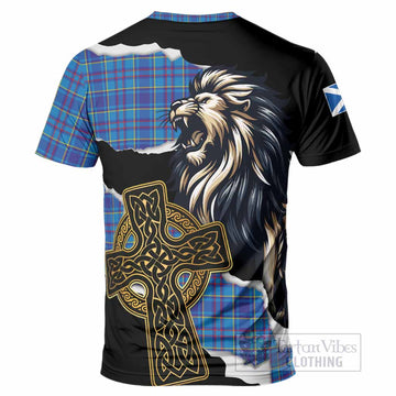 Mercer Tartan Scottish T-Shirt Lion Celtic Heritage