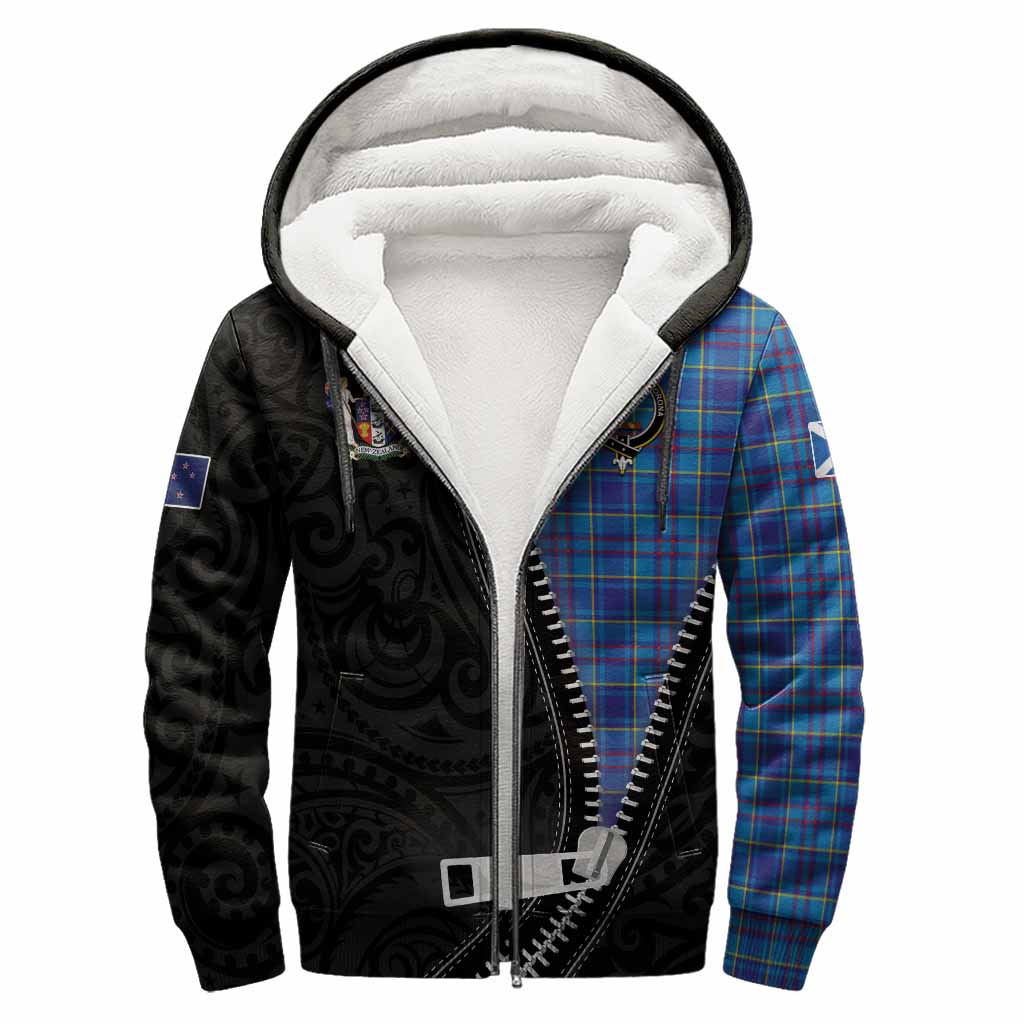 Mercer Tartan Sherpa Hoodie New Zealand Pattern Unique Zipper Stylized