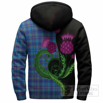 Mercer Tartan Sherpa Hoodie Traditional Scottish Thistle