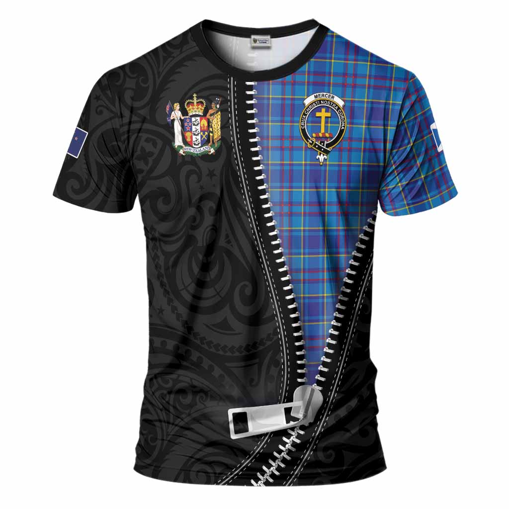 Mercer Tartan T-Shirt New Zealand Pattern Unique Zipper Stylized
