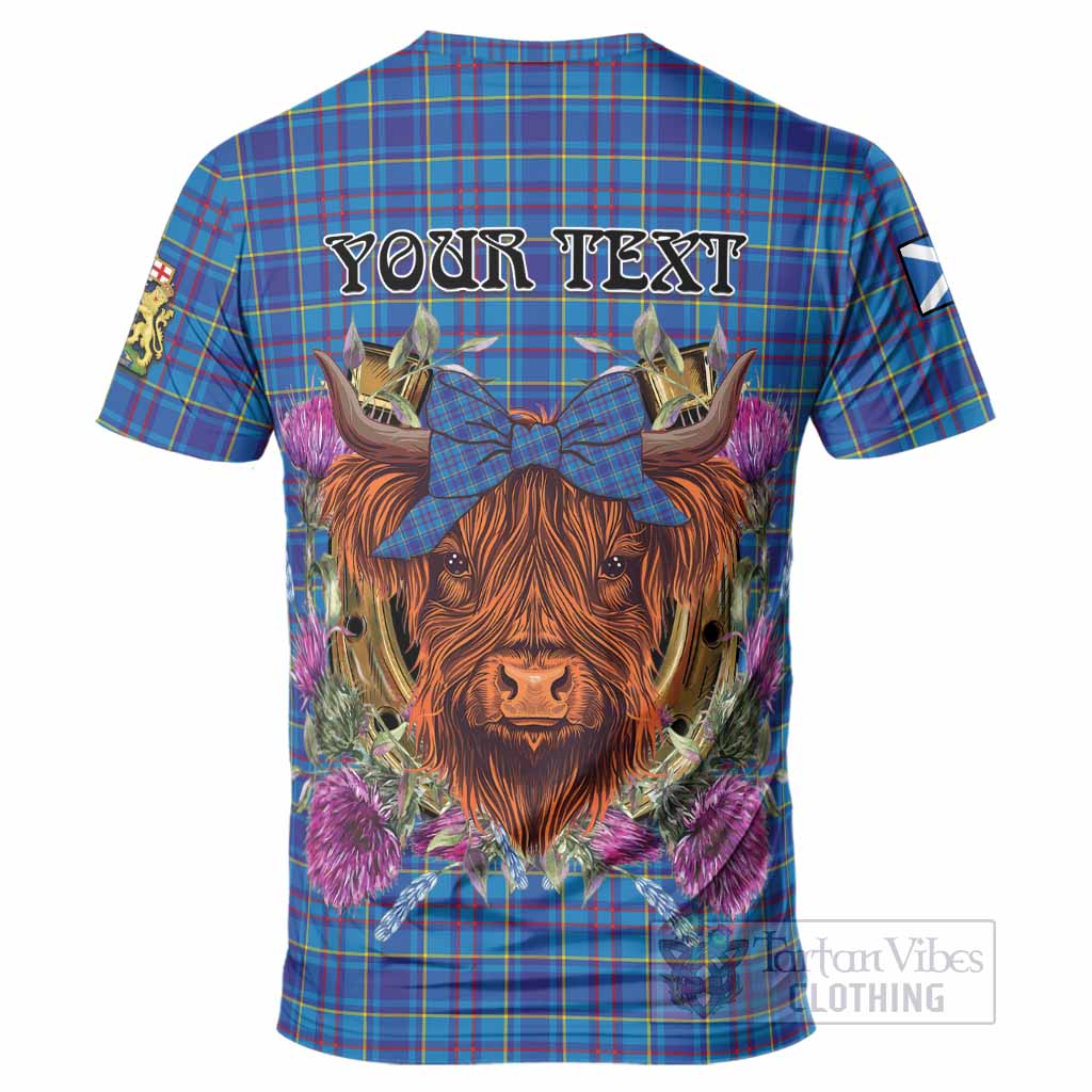 Mercer Tartan T-Shirt Scottish Thistle Heilan Coo