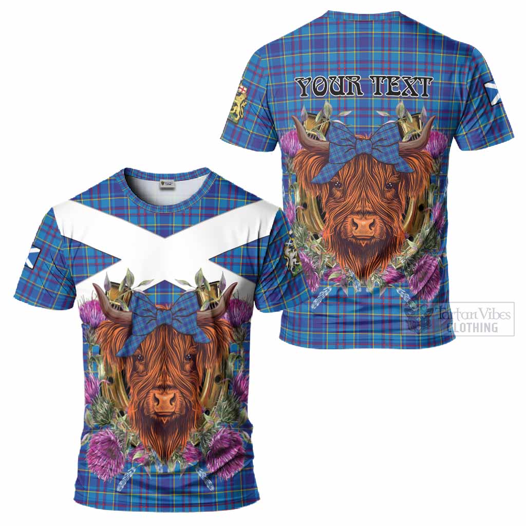 Mercer Tartan T-Shirt Scottish Thistle Heilan Coo