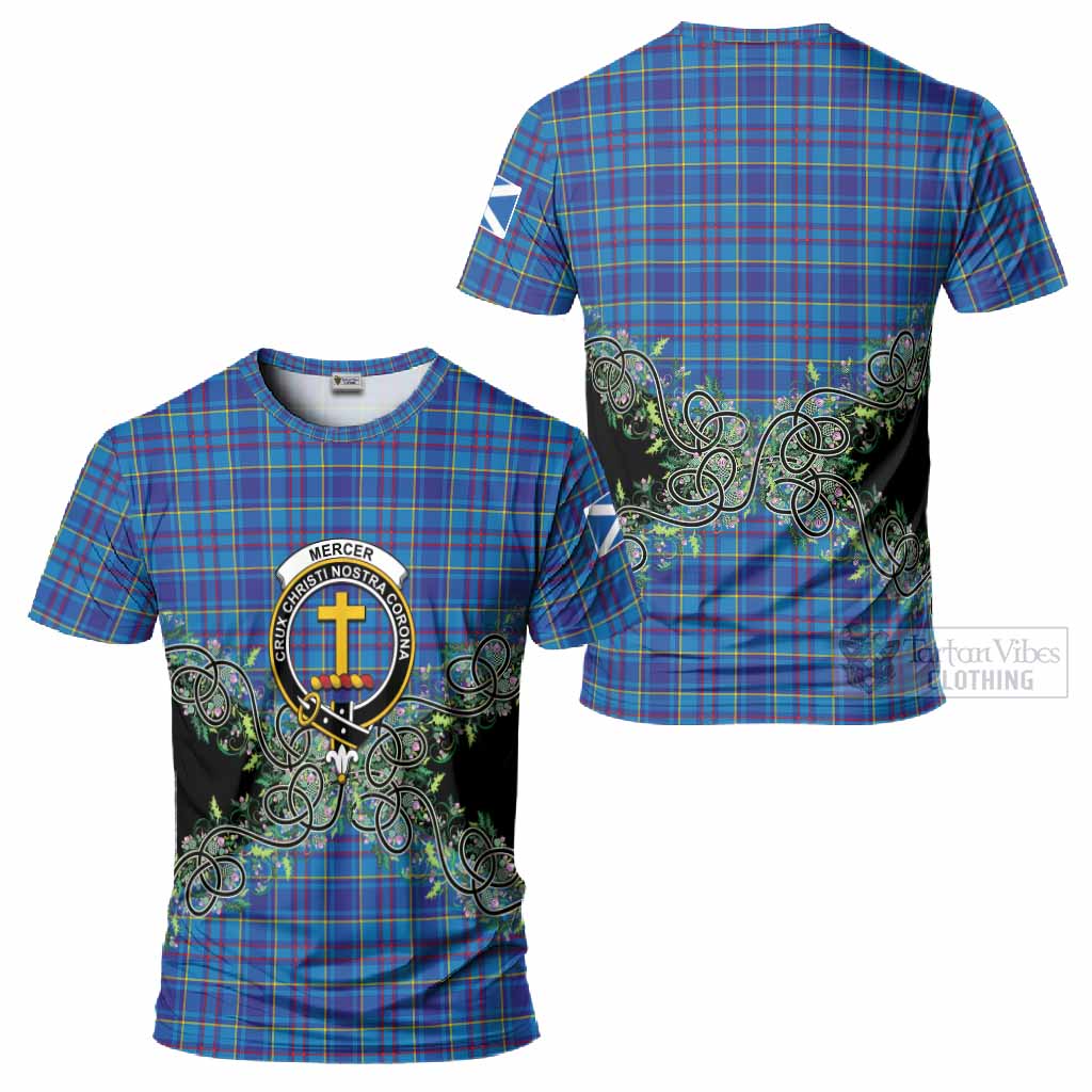 Mercer Tartan T-Shirt Thistle Scottish Spirit
