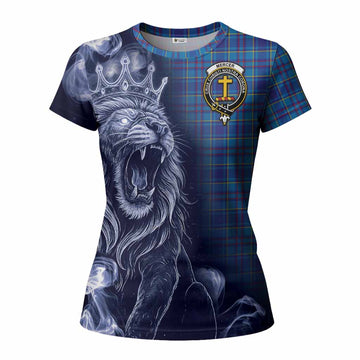 Mercer Tartan Women T shirt Roaring Lion Heritage