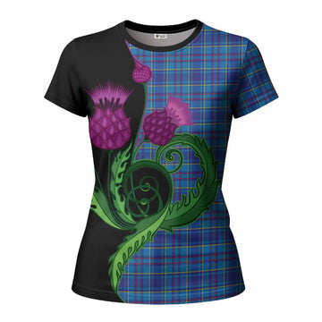 Mercer Tartan Women T shirt Traditional Scottish Thistle