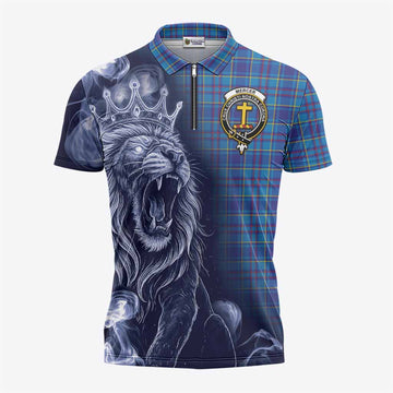Mercer Tartan Zipper Polo Shirt Roaring Lion Heritage