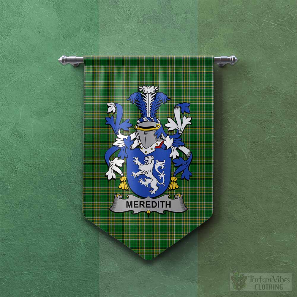 Meredith Irish Clan Tartan Gonfalon, Tartan Banner with Coat of Arms Chevron - Tartan Vibes Clothing