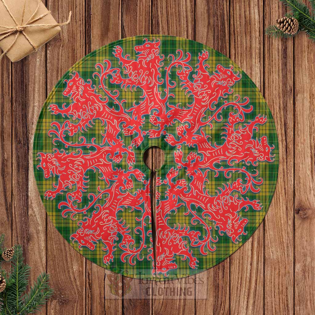 Meredith of Wales Tartan Christmas Tree Skirt Lion Rampant Style Casual Tree Skirts - Tartan Vibes Clothing