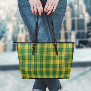Meredith of Wales Tartan Leather Tote Bag