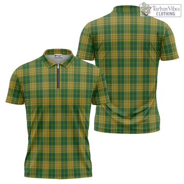 Meredith of Wales Tartan Zipper Polo Shirt