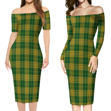 Meredith of Wales Tartan Off Shoulder Lady Dress