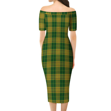 Meredith of Wales Tartan Off Shoulder Lady Dress
