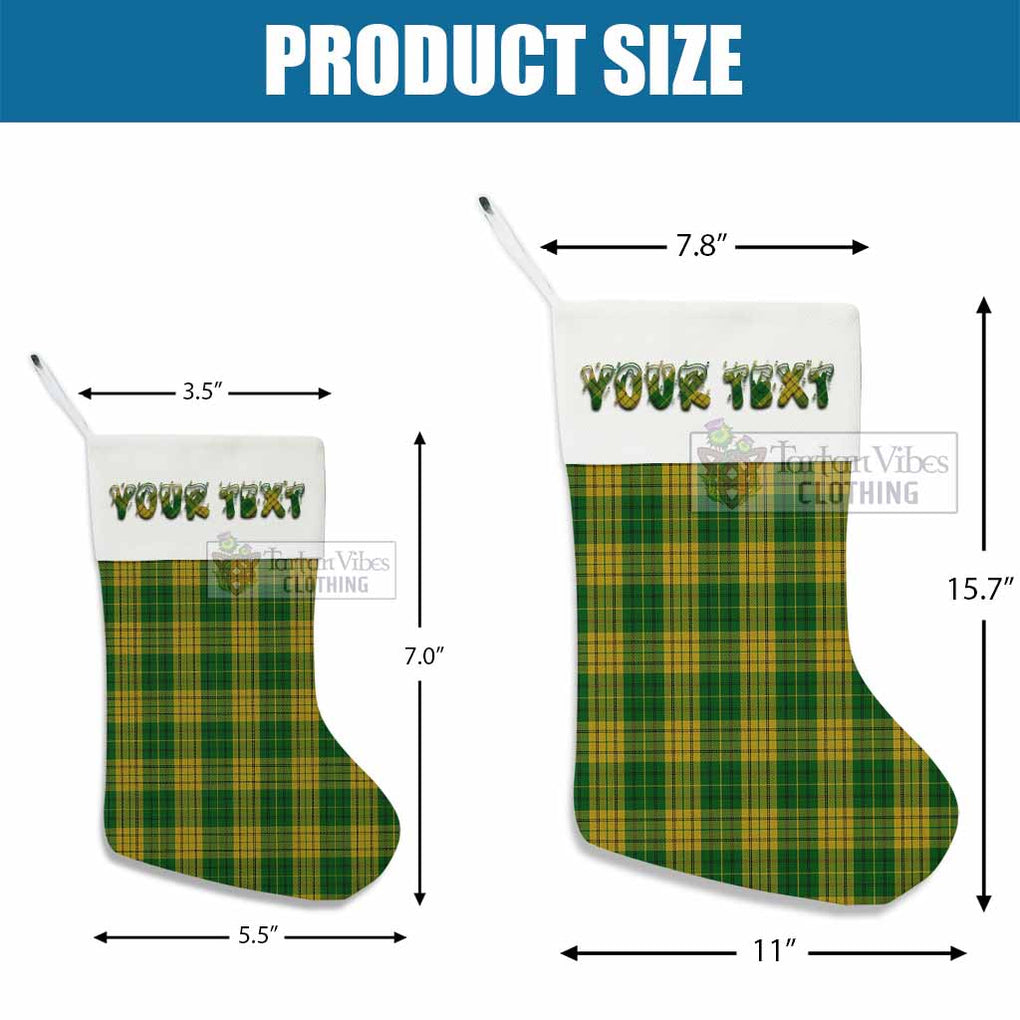 Tartan Vibes Clothing Meredith of Wales Tartan Christmas Stocking with Personalized Text