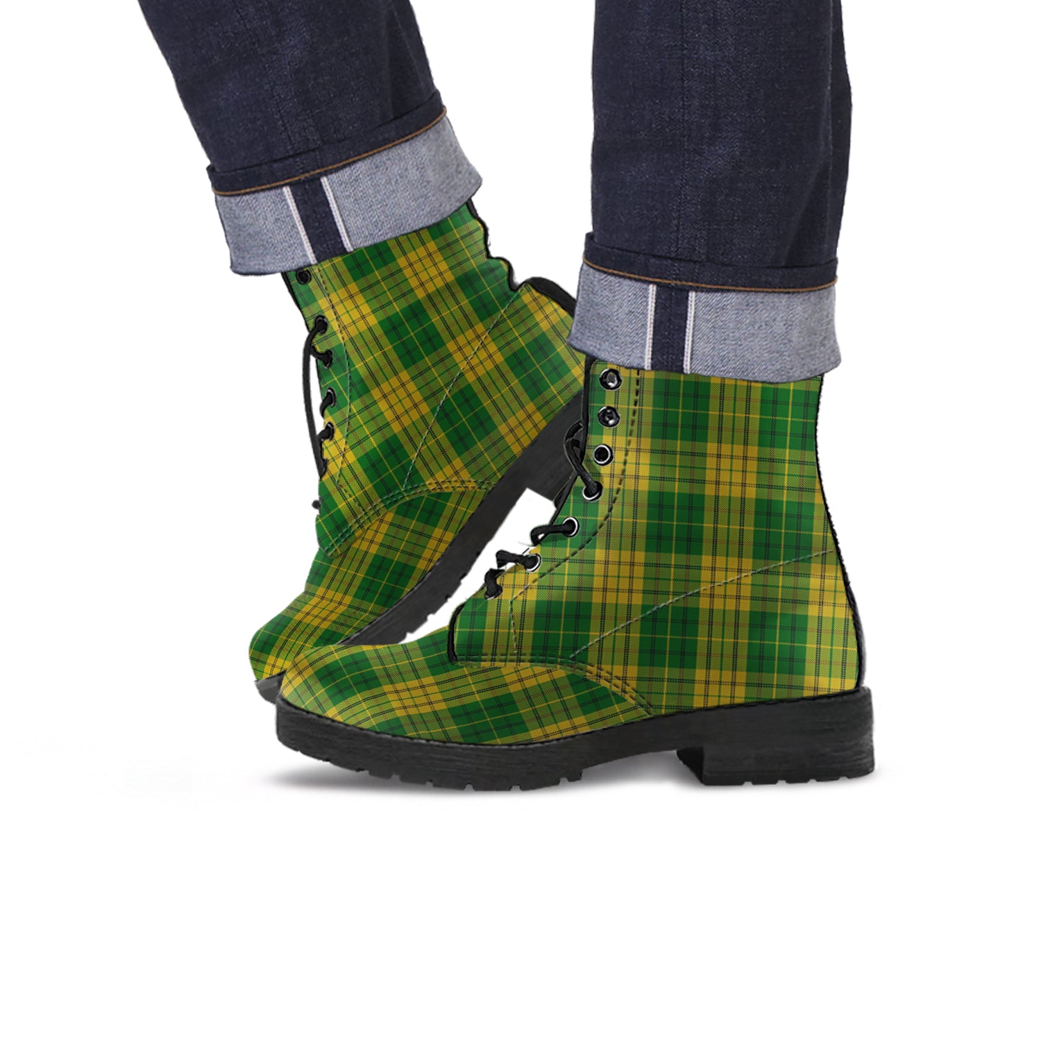 Meredith of Wales Tartan Leather Boots - Tartan Vibes Clothing