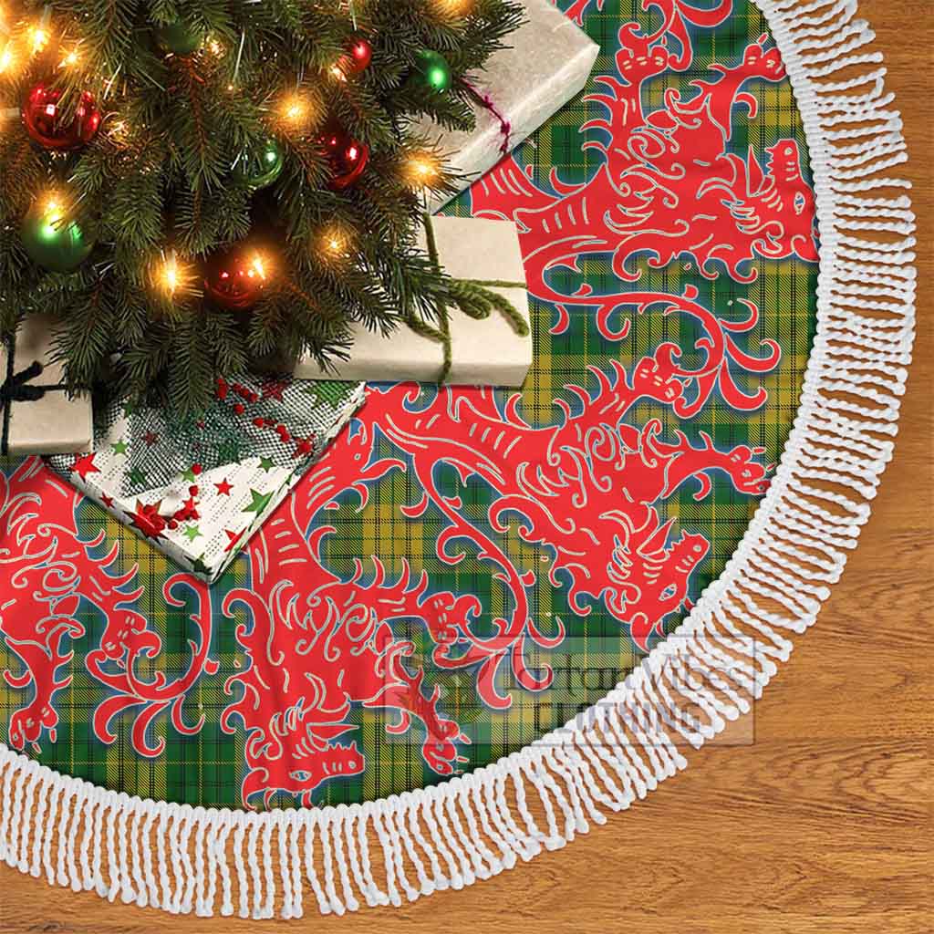Meredith of Wales Tartan Christmas Tree Skirt Lion Rampant Style - Tartan Vibes Clothing