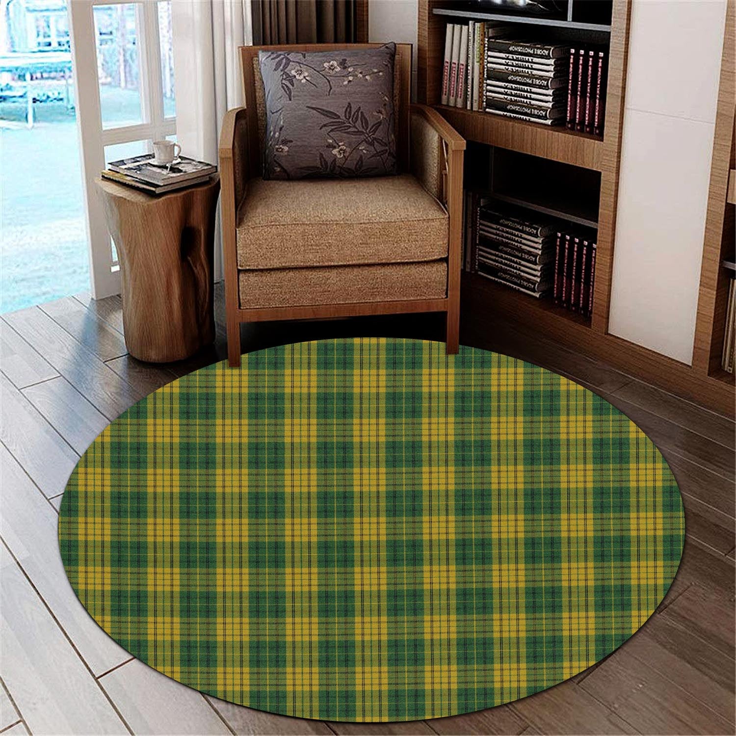 meredith-of-wales-tartan-round-rug