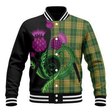 Meredith of Wales Tartan Baseball Jacket Traditional Scottish Thistle
