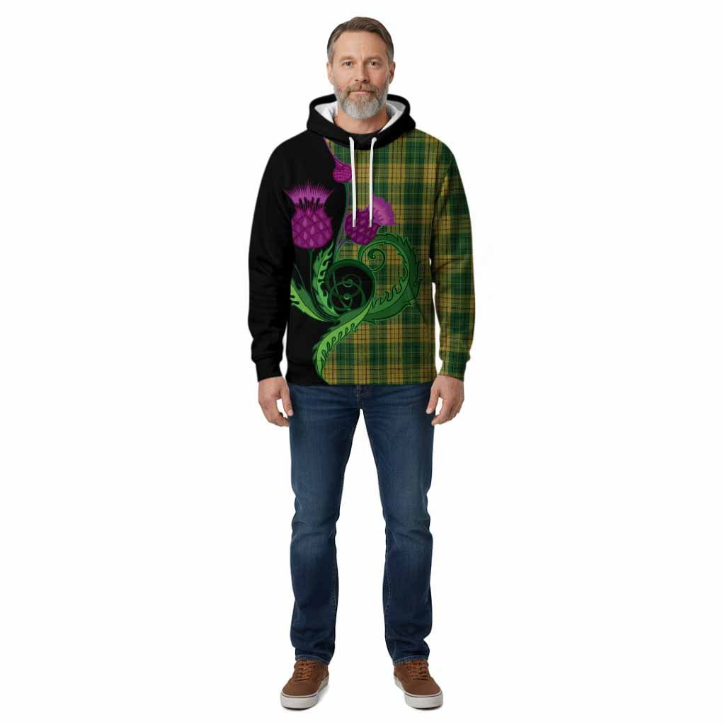 Meredith of Wales Tartan Cotton Hoodie Traditional Scottish Thistle