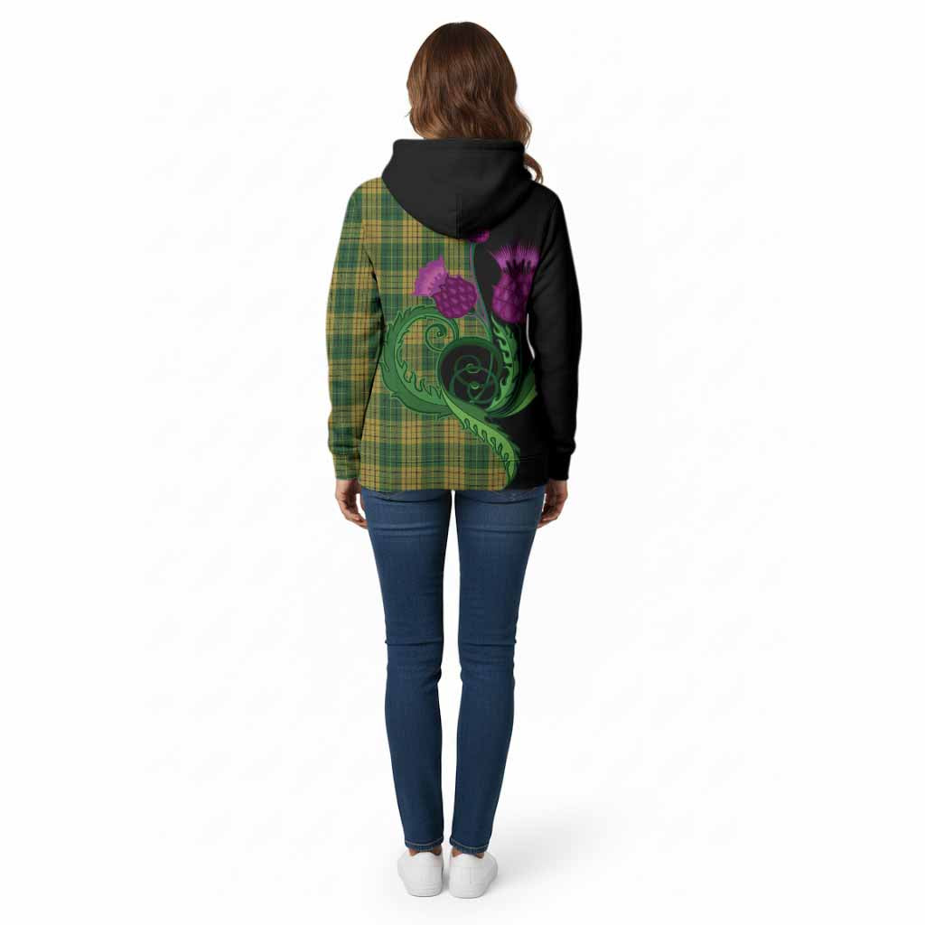 Meredith of Wales Tartan Cotton Hoodie Traditional Scottish Thistle