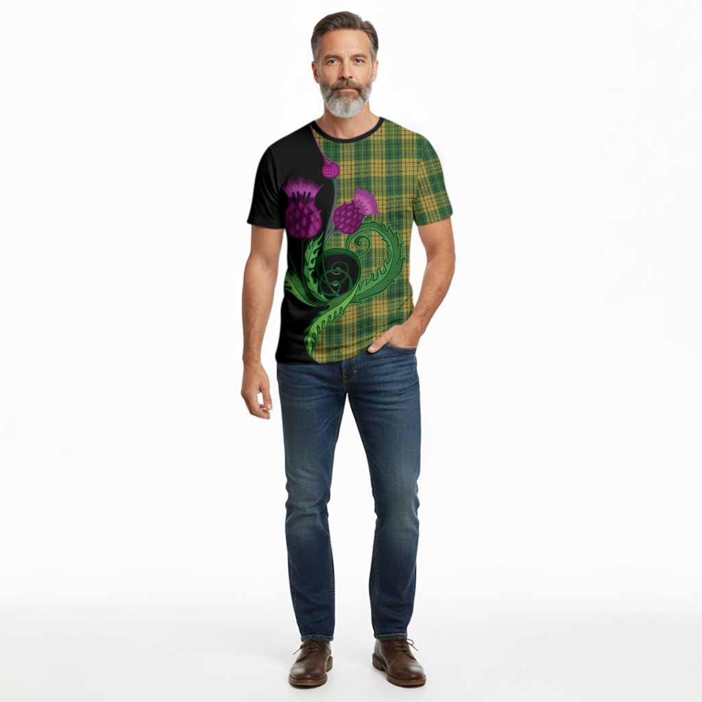 Meredith of Wales Tartan Cotton T-shirt Traditional Scottish Thistle