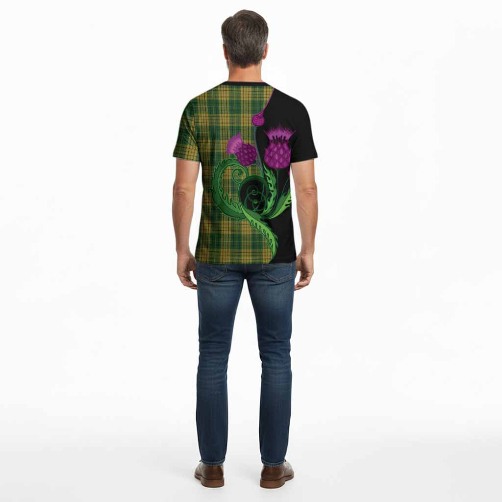 Meredith of Wales Tartan Cotton T-shirt Traditional Scottish Thistle
