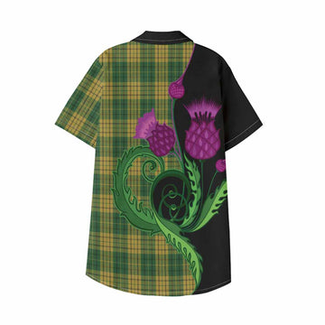 Meredith of Wales Tartan Kid Hawaiian Shirt Traditional Scottish Thistle