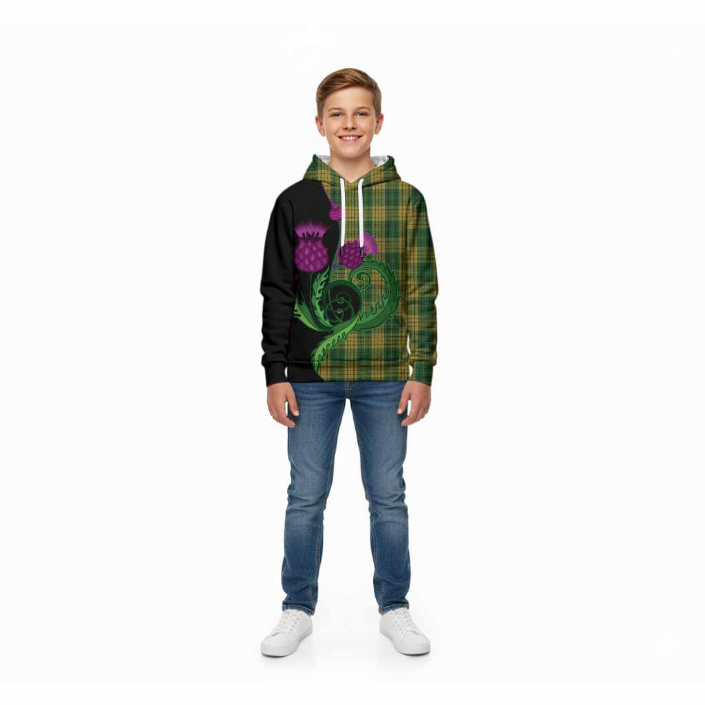 Meredith of Wales Tartan Kid Hoodie Traditional Scottish Thistle