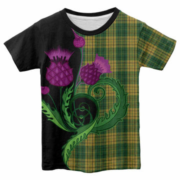 Meredith of Wales Tartan Kid T-shirt Traditional Scottish Thistle