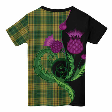 Meredith of Wales Tartan Kid T-shirt Traditional Scottish Thistle