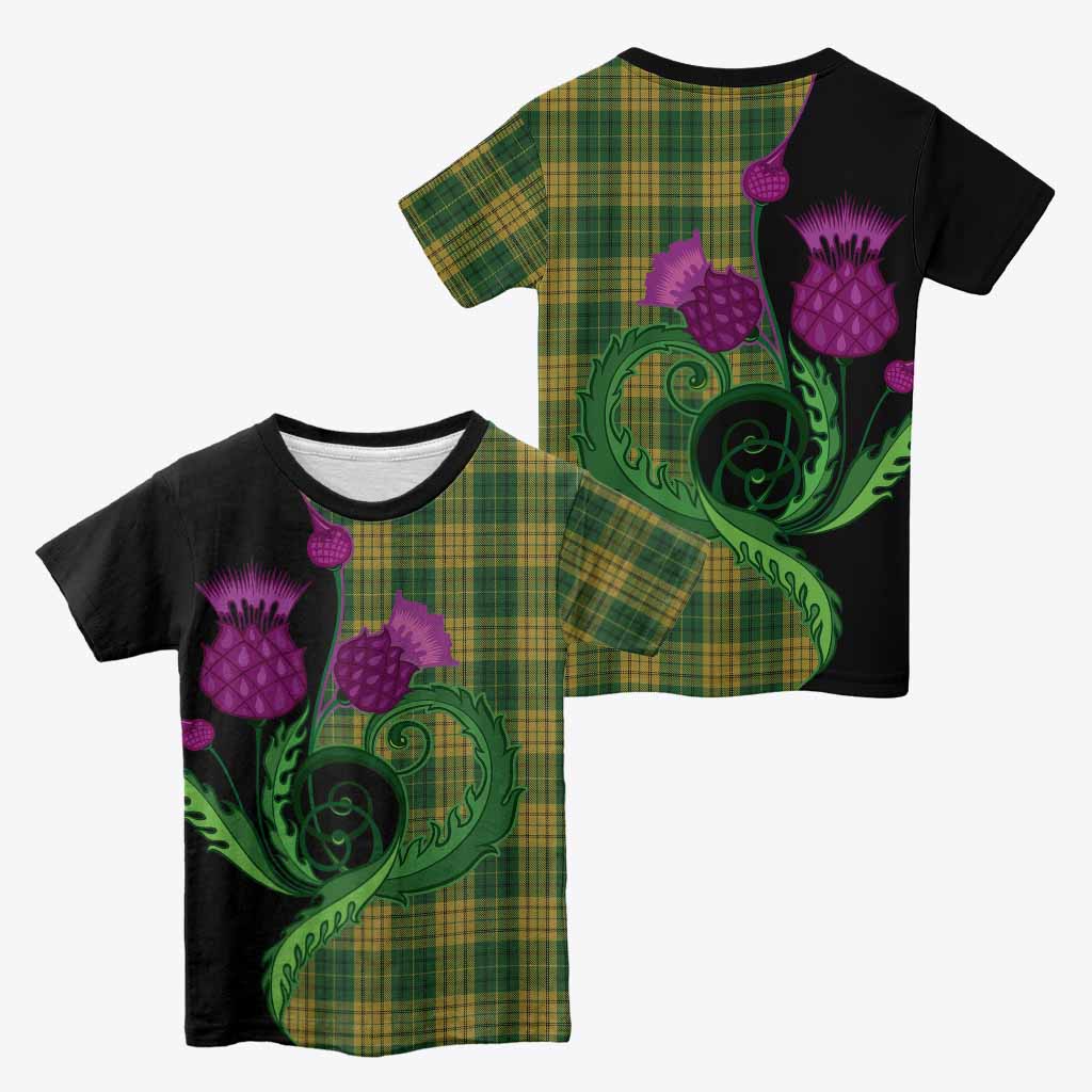 Meredith of Wales Tartan Kid T-shirt Traditional Scottish Thistle