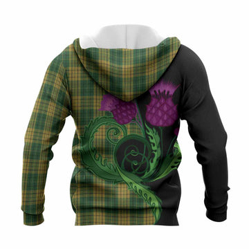 Meredith of Wales Tartan Knitted Hoodie Traditional Scottish Thistle