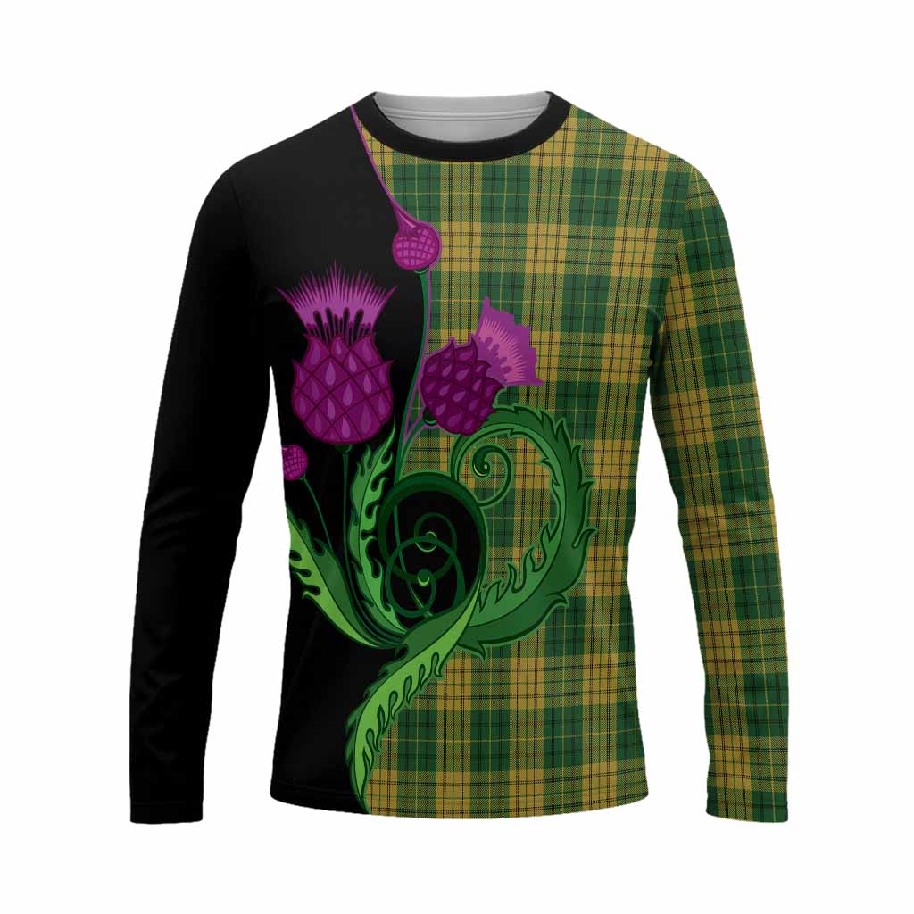 Meredith of Wales Tartan Long Sleeve T-Shirt Traditional Scottish Thistle