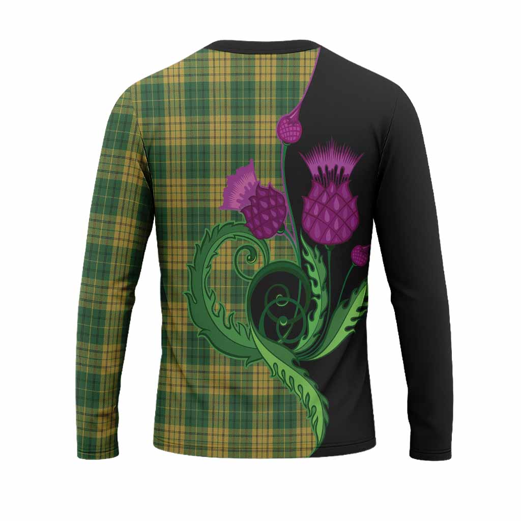 Meredith of Wales Tartan Long Sleeve T-Shirt Traditional Scottish Thistle