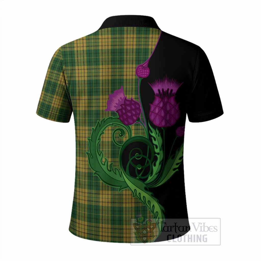 Meredith of Wales Tartan Polo Shirt Traditional Scottish Thistle
