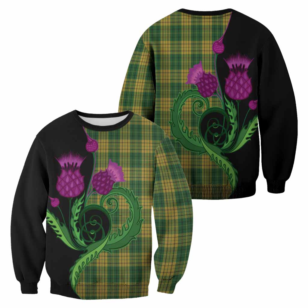 Meredith of Wales Tartan Sweatshirt Traditional Scottish Thistle