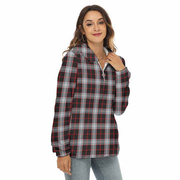 Merrilees Tartan Women's Borg Fleece Hoodie with Half Zip Female - Tartan Vibes Clothing