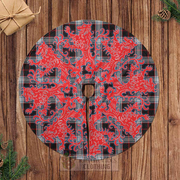 Tartan Vibes Clothing Merrilees Tartan Christmas Tree Skirt Lion Rampant Style