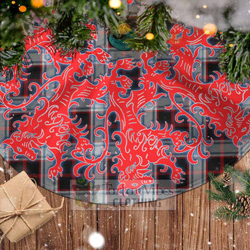Tartan Vibes Clothing Merrilees Tartan Christmas Tree Skirt Lion Rampant Style