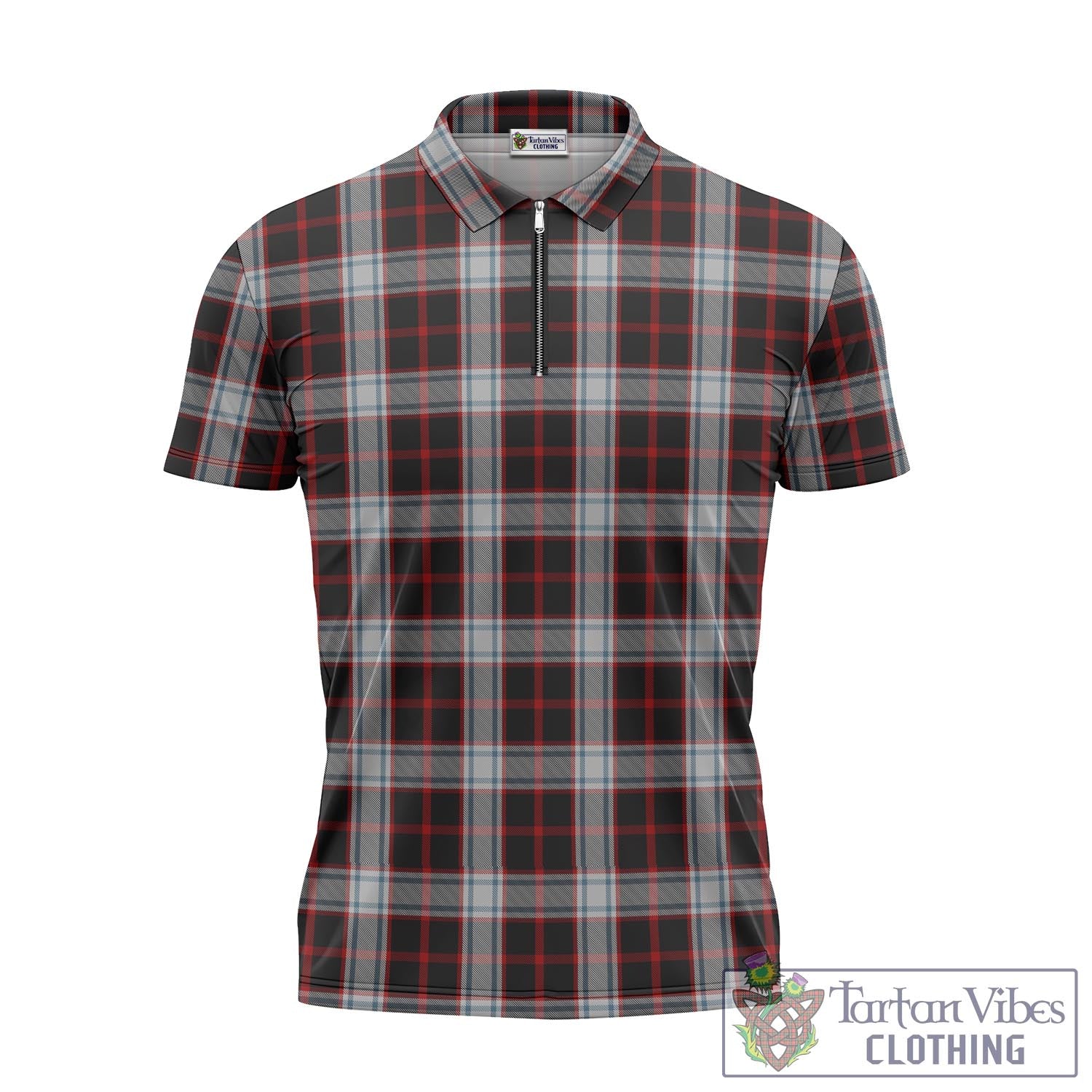 Merrilees Tartan Zipper Polo Shirt - Tartan Vibes Clothing