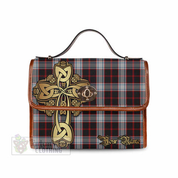 Tartan Vibes Clothing Merrilees Tartan Waterproof Canvas Bag Golden Thistle Celtic Cross Style