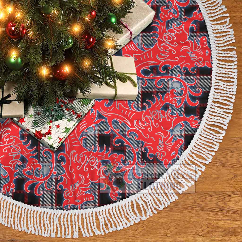 Merrilees Tartan Christmas Tree Skirt Lion Rampant Style - Tartan Vibes Clothing