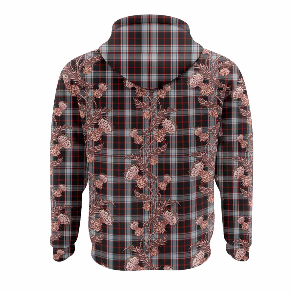 Merrilees Tartan Hoodie Seamless Scottish Thistle Flowers
