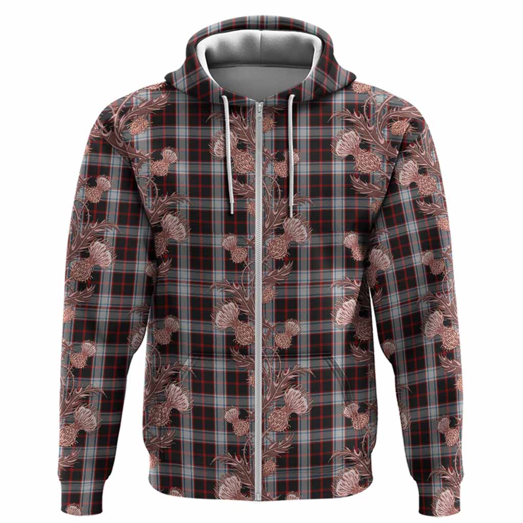 Merrilees Tartan Hoodie Seamless Scottish Thistle Flowers
