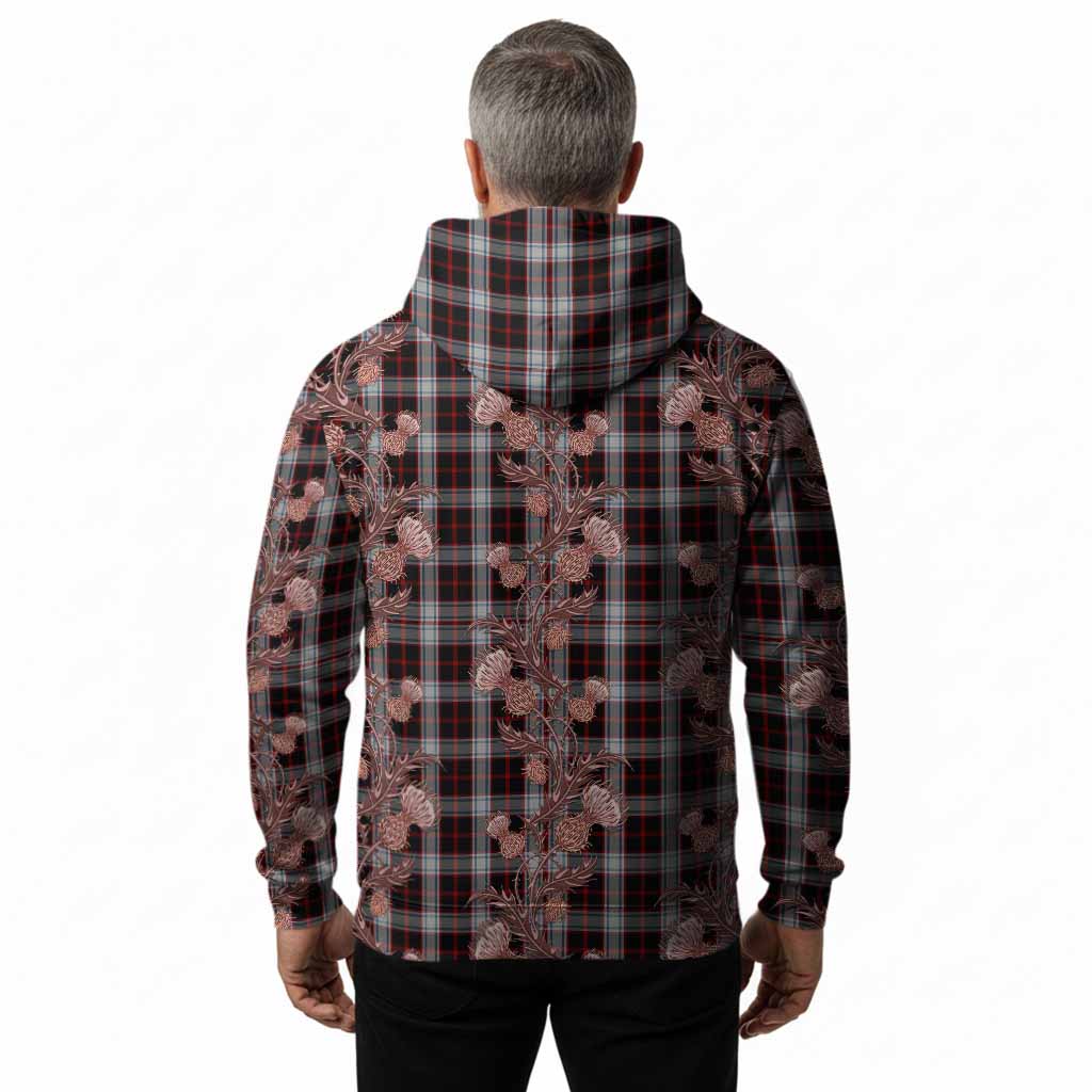 Merrilees Tartan Hoodie Seamless Scottish Thistle Flowers